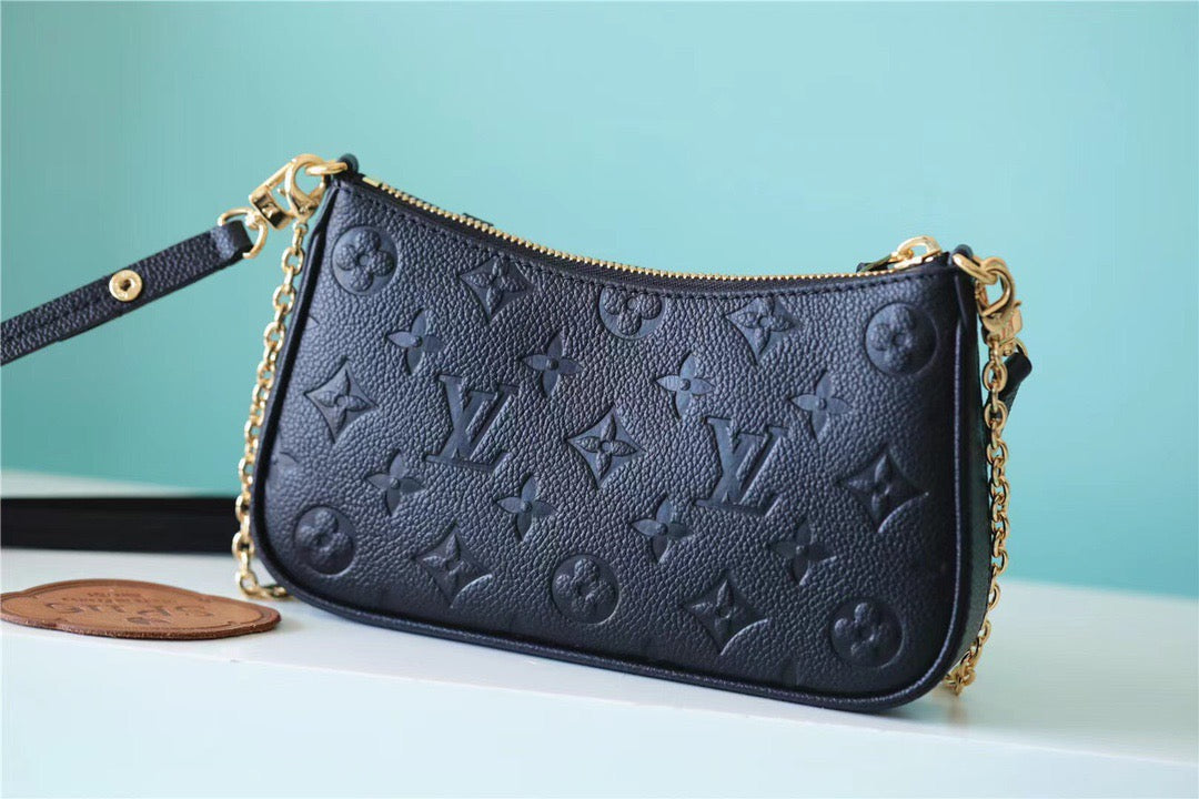 Louis Vuitton Easy Pouch On Strap Monogram Empreinte Black For Women, WomenÃƒÂ¢Ã¢â€šÂ¬Ã¢â€žÂ¢s Handbags, Shoulder Bags And Crossbody Bags 7.5in/19cm Louis Vuitton M80349