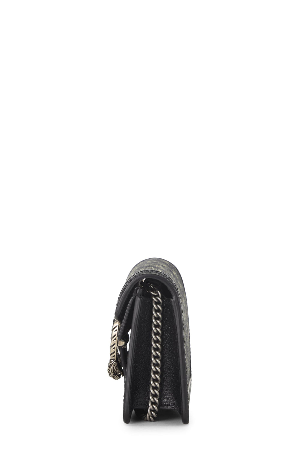 Gucci,  Black Denim Dionysus Shoulder Bag Super Mini, Black