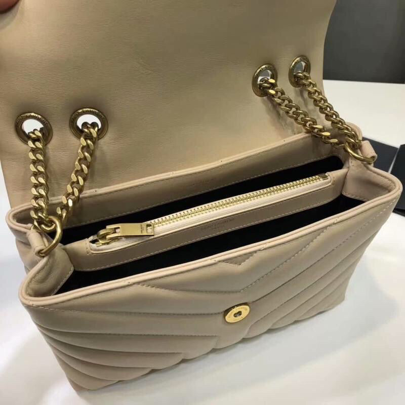 Top Quality Loulou Small Chain Bag In MatelassÃ© "Y" Beige For Women 9.8in/23cm YSL 494699DV7272721