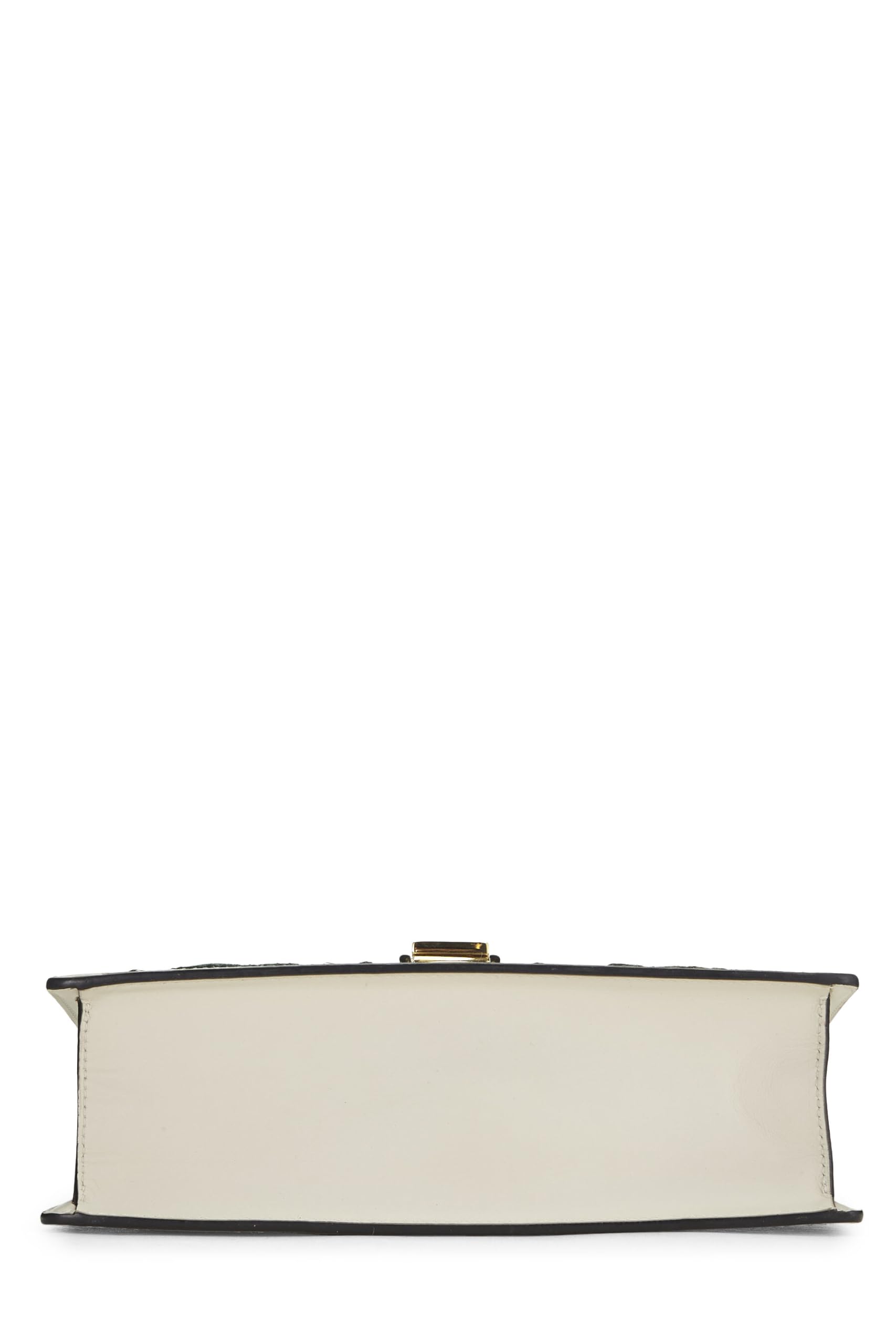 Gucci,  White Leather Embroidered SyLouis Vuittonie Shoulder Bag Small, White