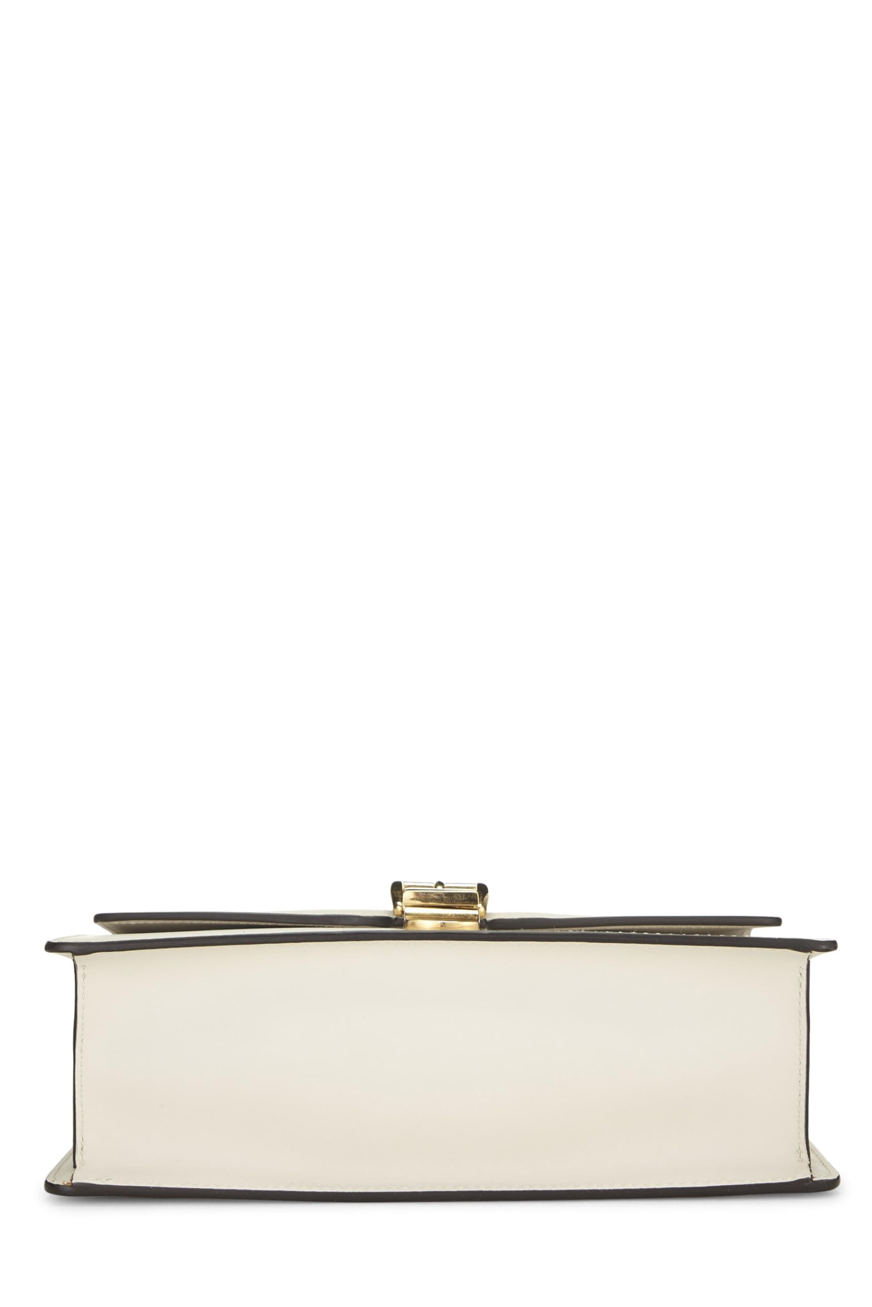 Gucci,  White Leather SyLouis Vuittonie Shoulder Bag, White