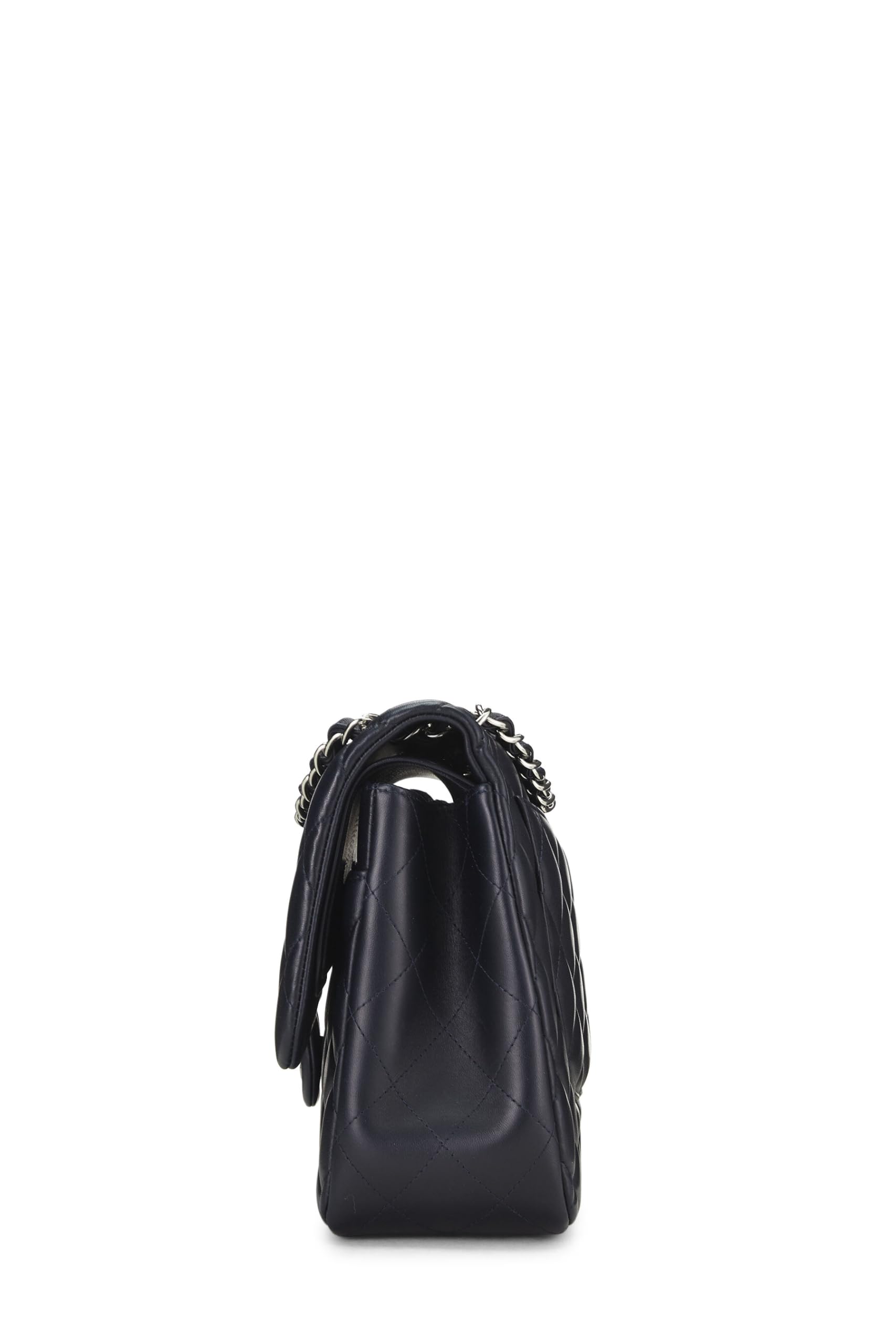Chanel,  Blue Quilted Lambskin New Classic Double Flap Jumbo, Blue