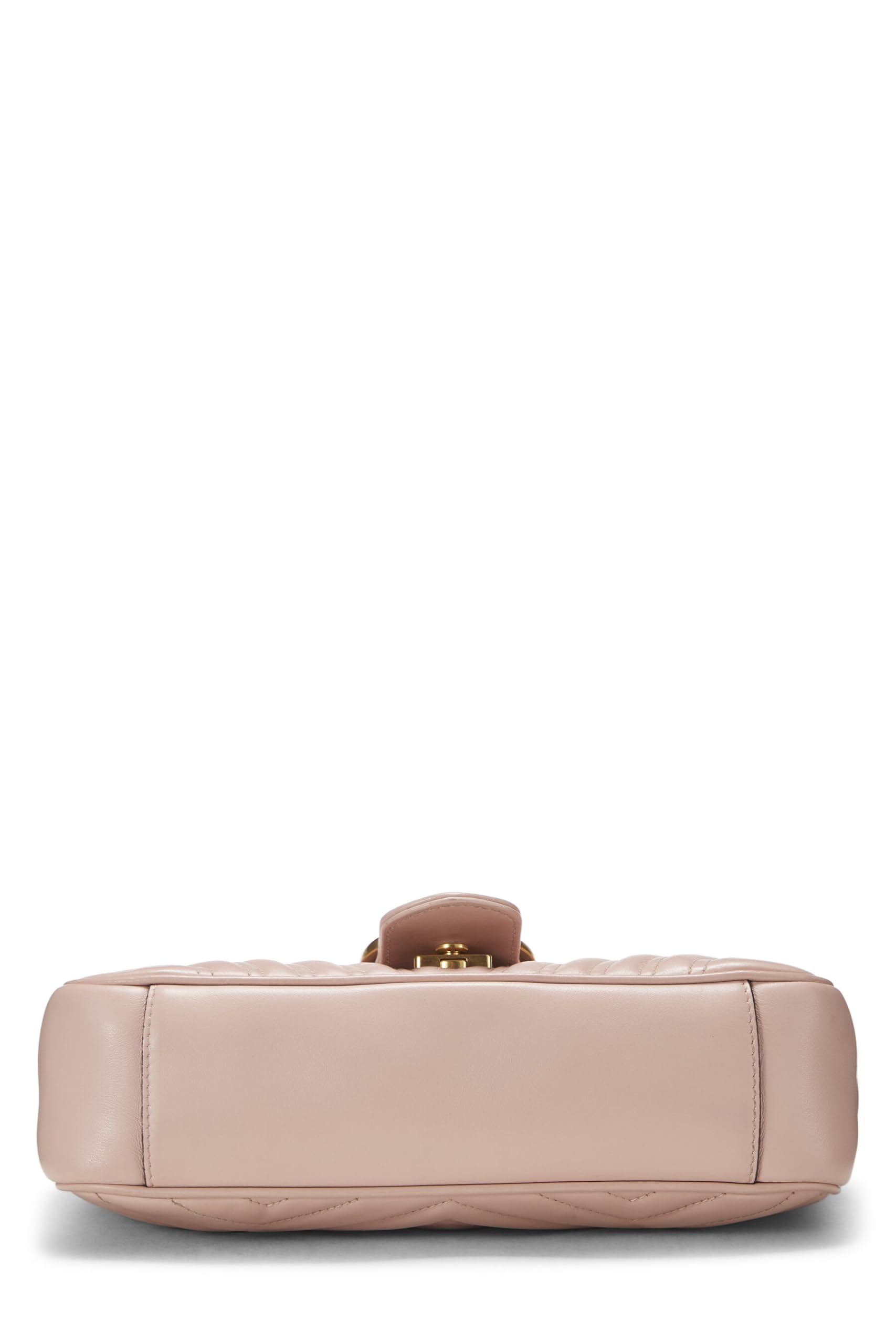 Gucci,  Pink Leather GG Marmont Shoulder Bag Small, Pink