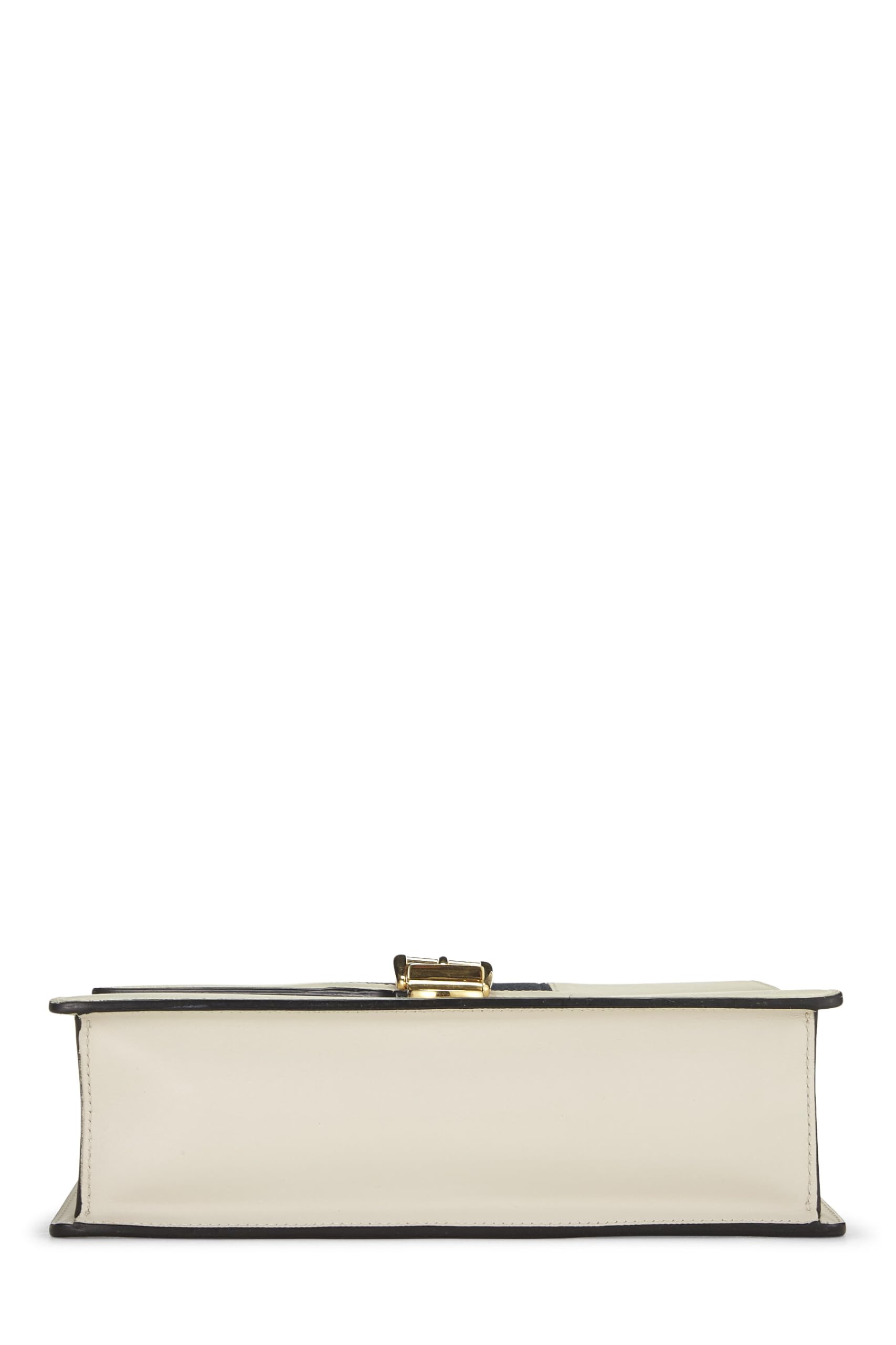 Gucci,  White Leather SyLouis Vuittonie Shoulder Bag Small, White