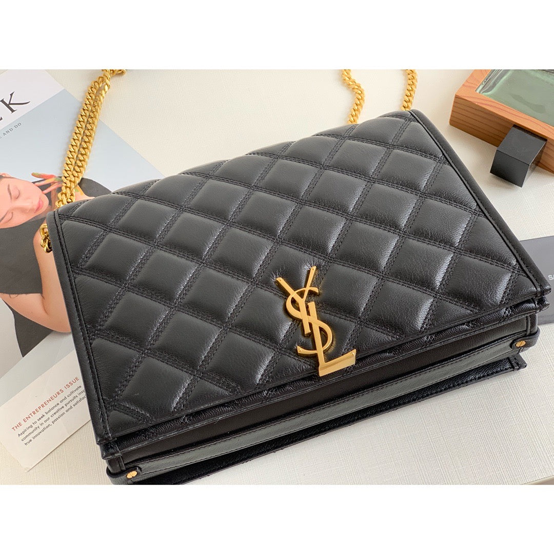 Saint Laurent Becky Small Shoulder Bag Black For Women 10.5in/27cm YSL P00420101