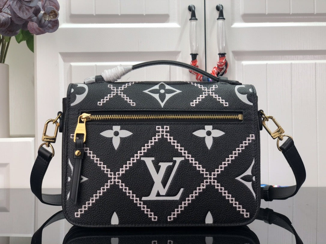 Louis Vuitton Pochette Metis Monogram Empreinte Black For Spring,  Shoulder And Crossbody Bags 9.8in/25cm Louis Vuitton M46028