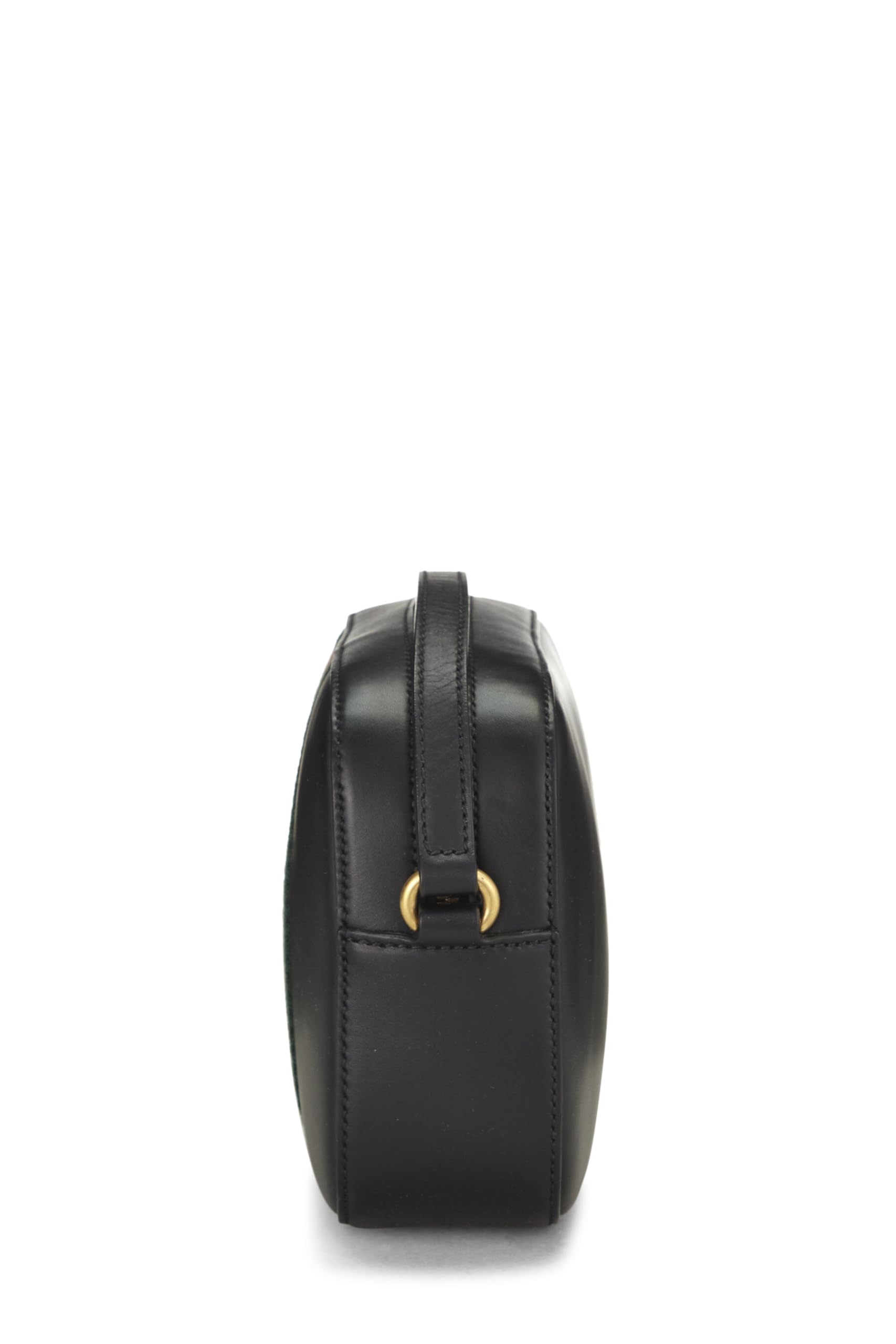 Gucci,  Black Leather Webby Shoulder Bag Small, Black