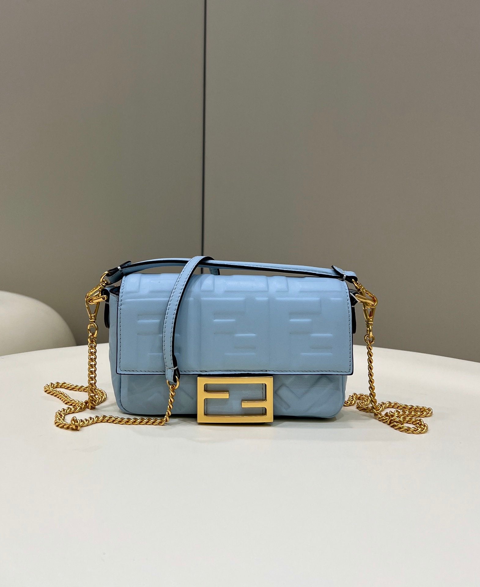 Baguette Blue For Women, Handbags, Shoulder And Crossbody Bags 7.5in/19cm FF 8BS017