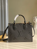 Louis Vuitton OnTheGo PM Tote Bag Monogram Empreinte Black For Women, WomenÃƒÂ¢Ã¢â€šÂ¬Ã¢â€žÂ¢s Handbags, Shoulder And Crossbody Bags 9.8in/25cm Louis Vuitton M45653