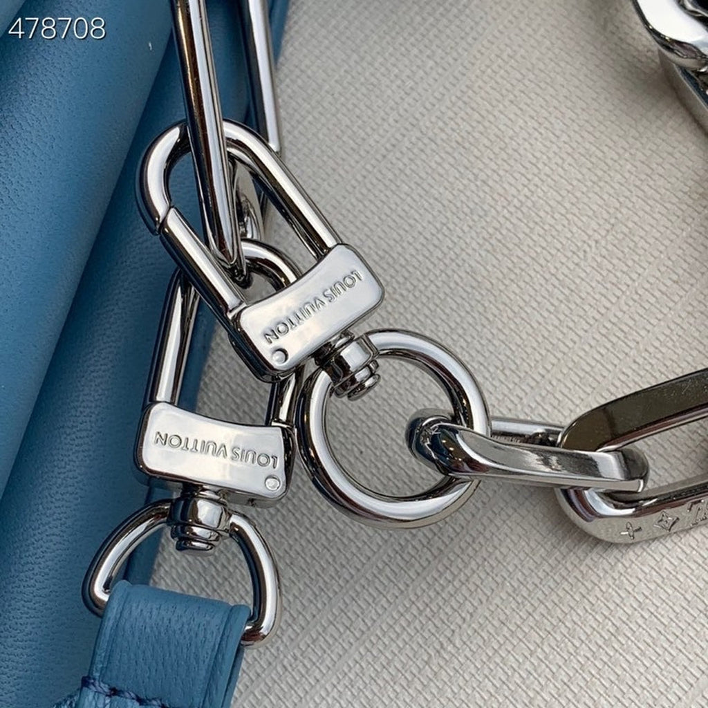 Louis Vuitton Coussin PM Monogram Embossed Puffy Light Blue For Women, Women’s Handbags, Shoulder And Crossbody Bags 10.2in/26cm Louis Vuitton