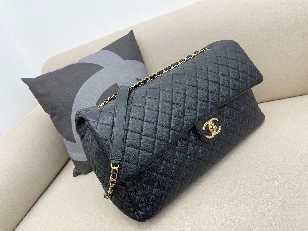 CHL CoCo LuGucciage Gold Toned Hardware 46cm Black For WomLB