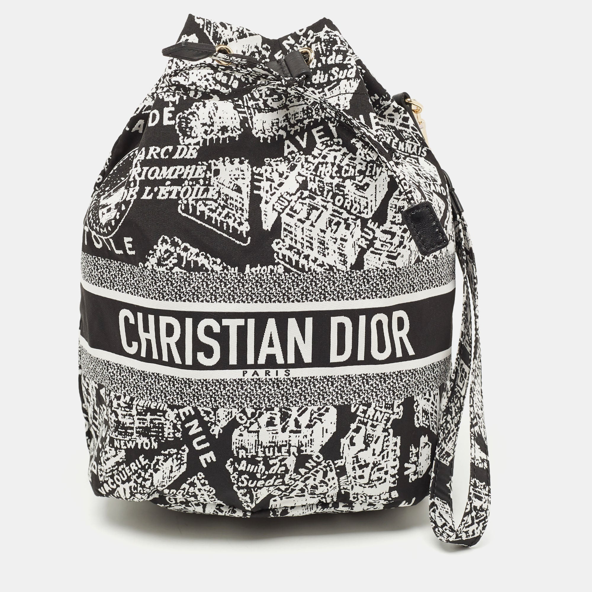 Black/White Plan De Paris Nylon Diortravel Pouch