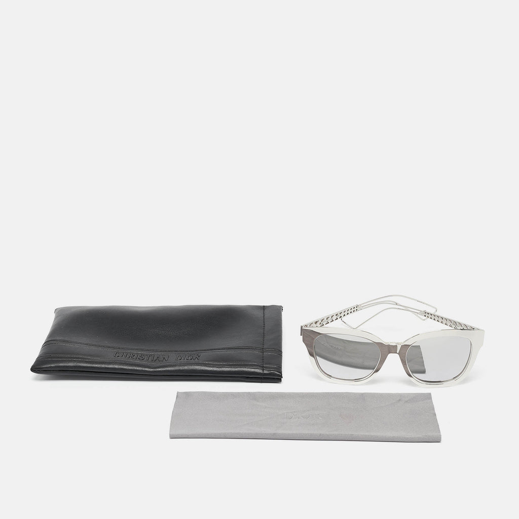 Dior Silver Mirrored Tgudc Diorama 1 Wayfarer Sunglasses