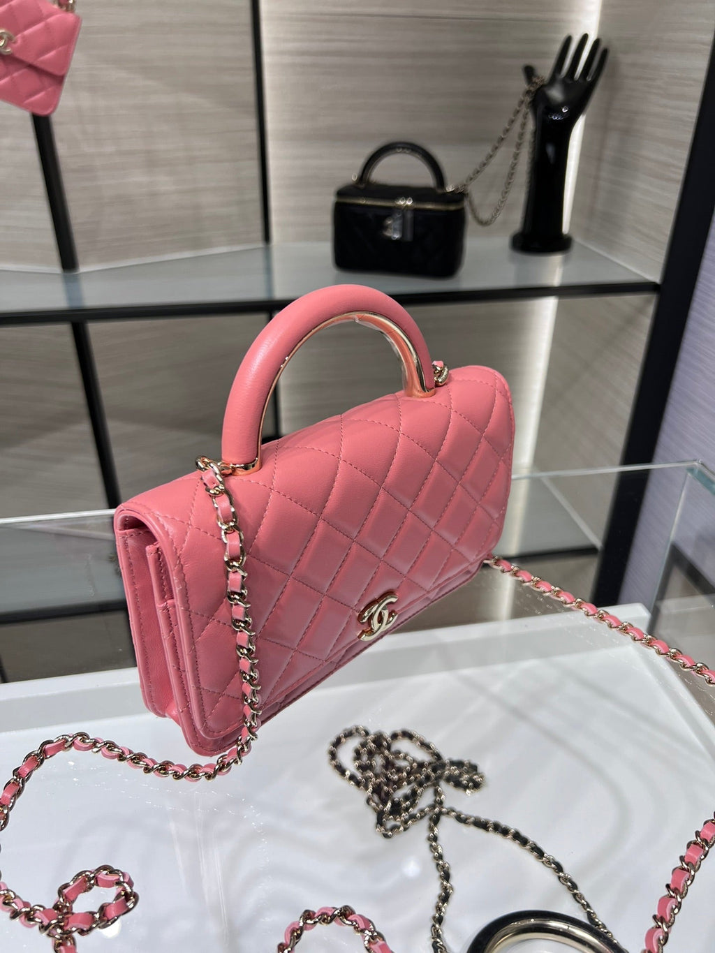 ChanelWOC 19 Chain Wallet Bag Gold Hardware PiNike For Women Handbags, Shoulder Bags 7.5in/19cm