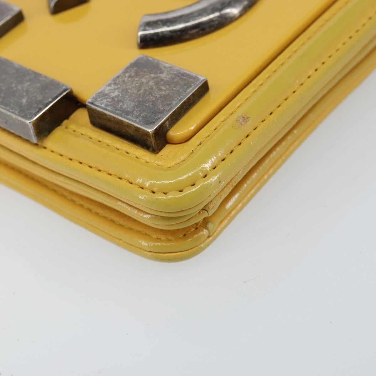 Chanel Boy Brick Flap Bag Lambskin And Plexiglass Yellow Leather Clutche & Pouche Bag