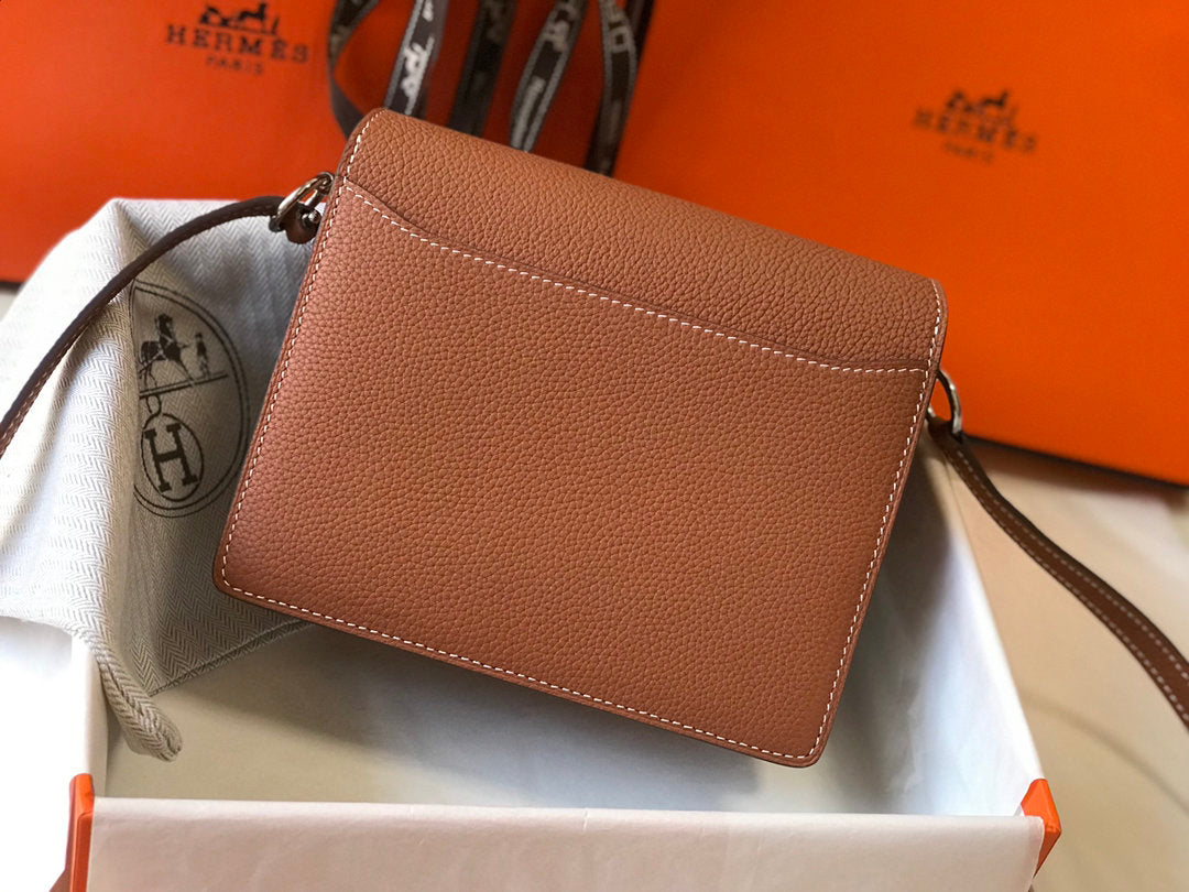 Mini Evercolor Sac Roulis 19 Brown For Women, Handbags, Shoulder Bags 7.5in/19cm