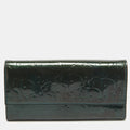 Dior Green Oblique Embossed  Leather Continental Flap Wallet