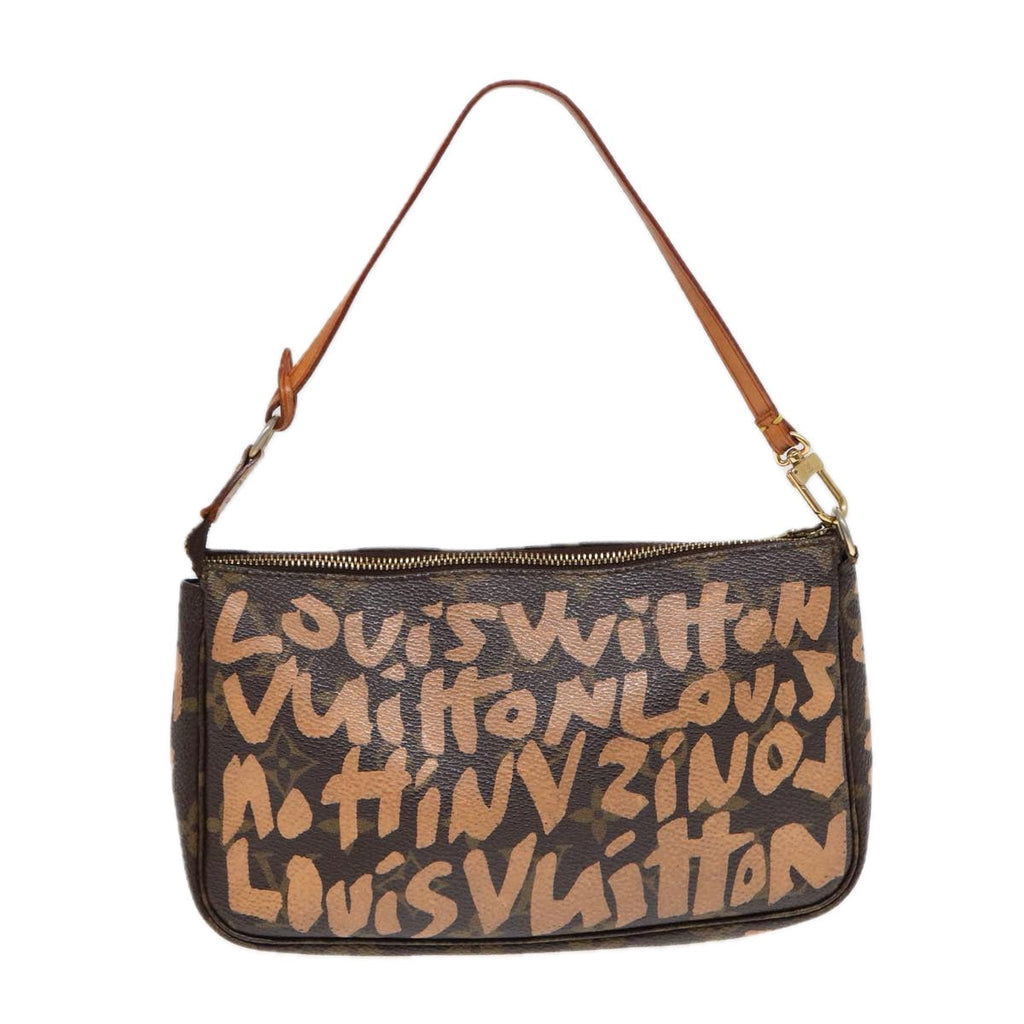 Louis Vuitton Pochette Accessoire  Canvas Clutch Bag