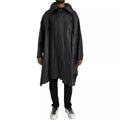 Bottega Veneta Black Leather Hooded Men Trenchcoat Men's Jacket