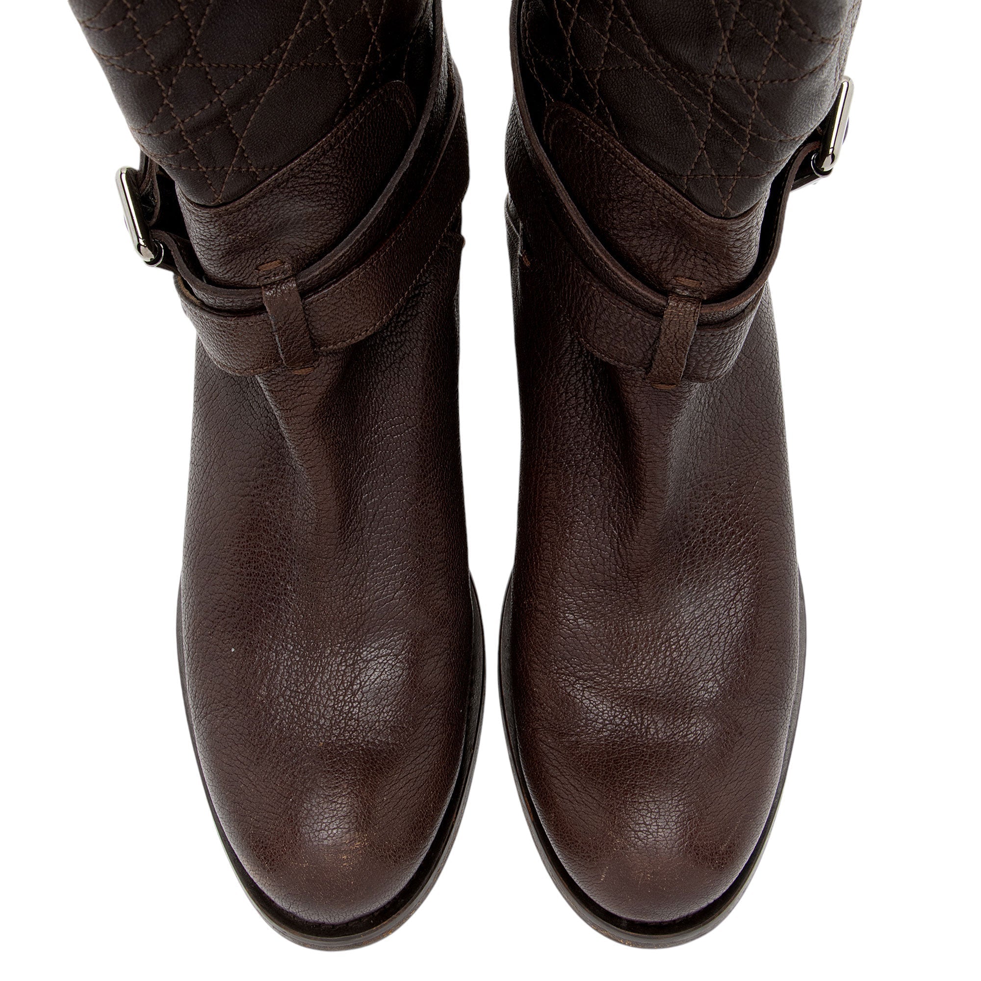 Dior Leather Cannage Roadior Boots