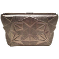 Tonya Hawkes SiLouis Vuittoner Metallic Embossed and Laser Cut Leather Convertible Clutch