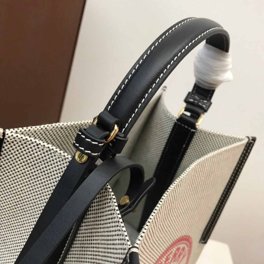 Top Quality PeGucciy Small Canvas Bag Gray For WomLB, Bags 9.8in/25cm
