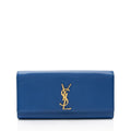 Saint Laurent  Leather Grain de Poudre Monogram Kate Clutch