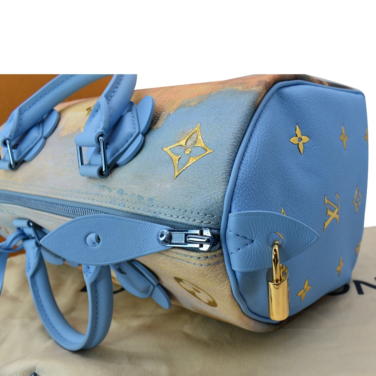 LOUIS VUITTON Jeff Koons Turner Speedy 30 Printed Canvas Satchel Bag Multicolor