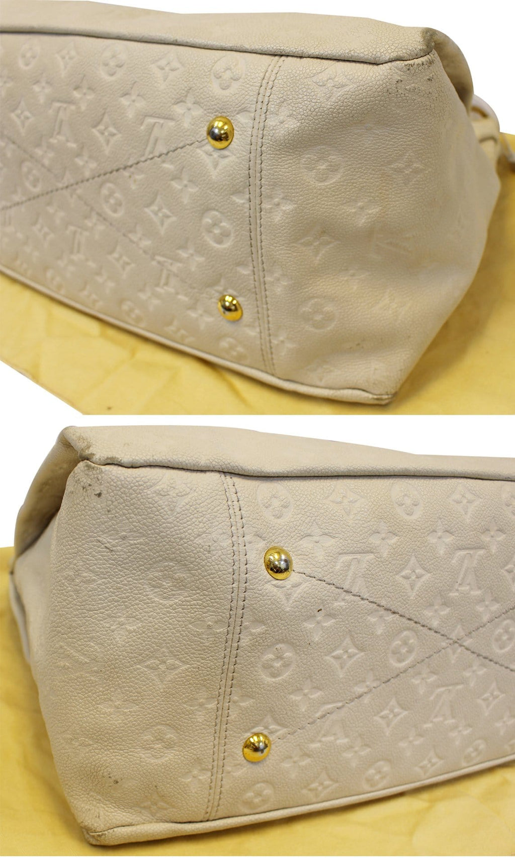 LOUIS VUITTON Artsy MM Neige Empreinte Leather Shoulder Bag