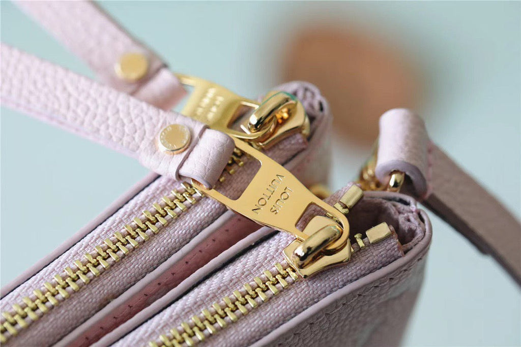 Louis Vuitton Double Zip Pochette Monogram Empreinte Candy Pink For Women,  Shoulder And Crossbody Bags 20cm/7.9in Louis Vuitton M81429