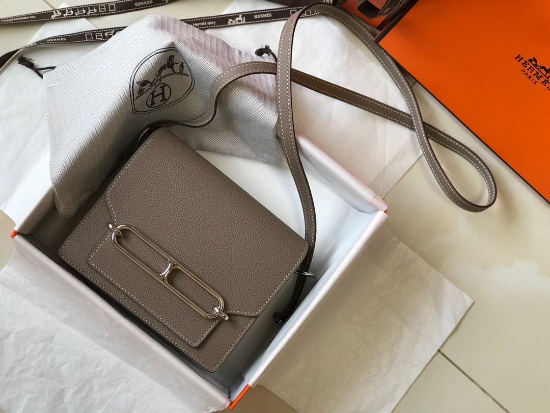 Mini Evercolor Sac Roulis 19 Grey For Women, Handbags, Shoulder Bags 7.5in/19cm
