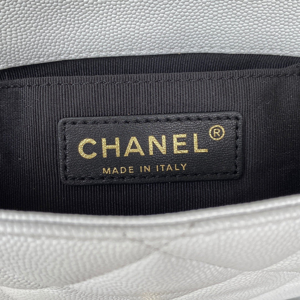 ChanelMini Flap Bag With Top Handle Gold Hardware White For Women, Women’s Handbags, Shoulder Bags 7.9in/20cm AS2431 