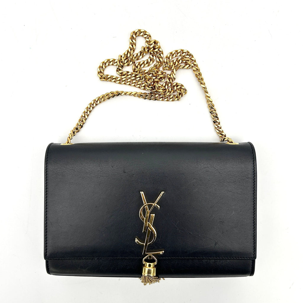 Saint Laurent Classic Kate Tassel Chain Shoulder Black LA30622