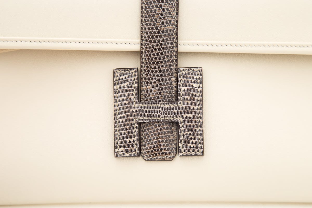 HermÃƒÆ’Ã‚Â¨s Cream Jige Elan 29CM Lizard Ombre Clutch