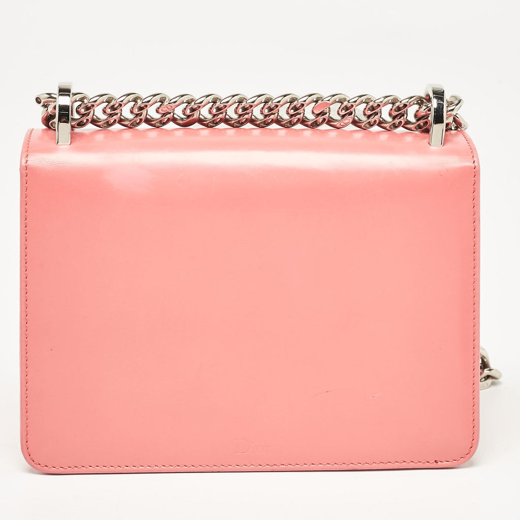 Dior Pink Brushed Leather Small Diorama Club Shoulder Bag