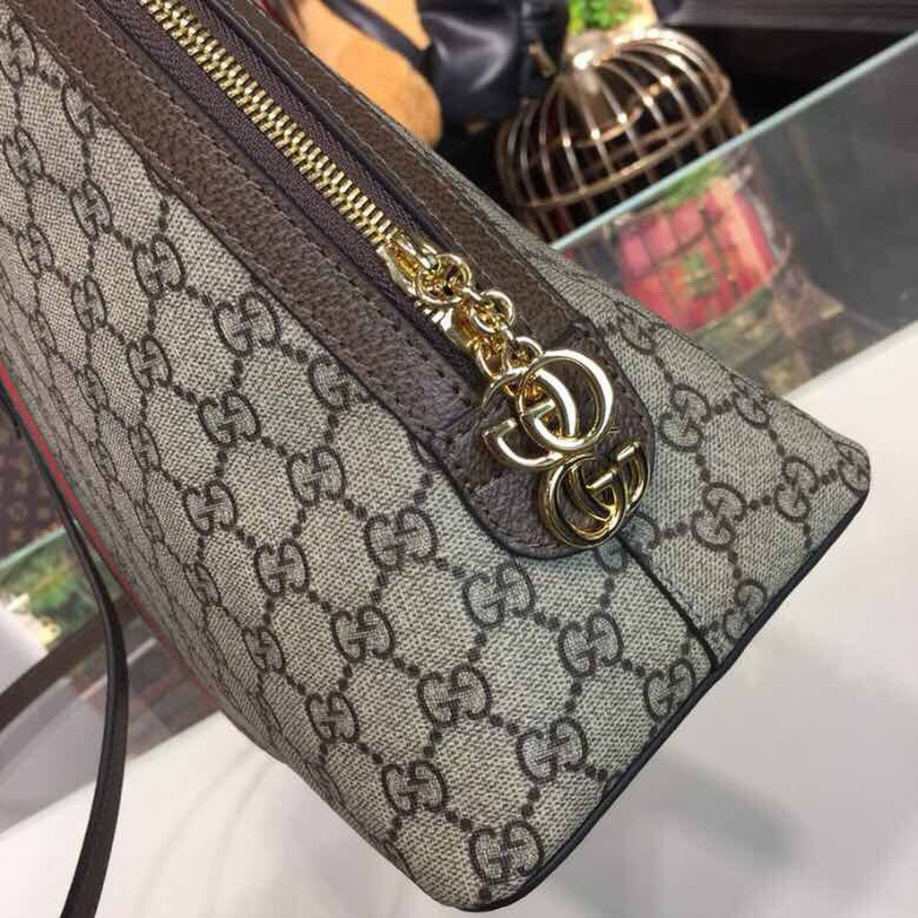 Gucci OphiDiora MeDiorum Shoulder Bag Beige/Ebony Gucci Supreme Canvas For Women 13in/34cm 524533