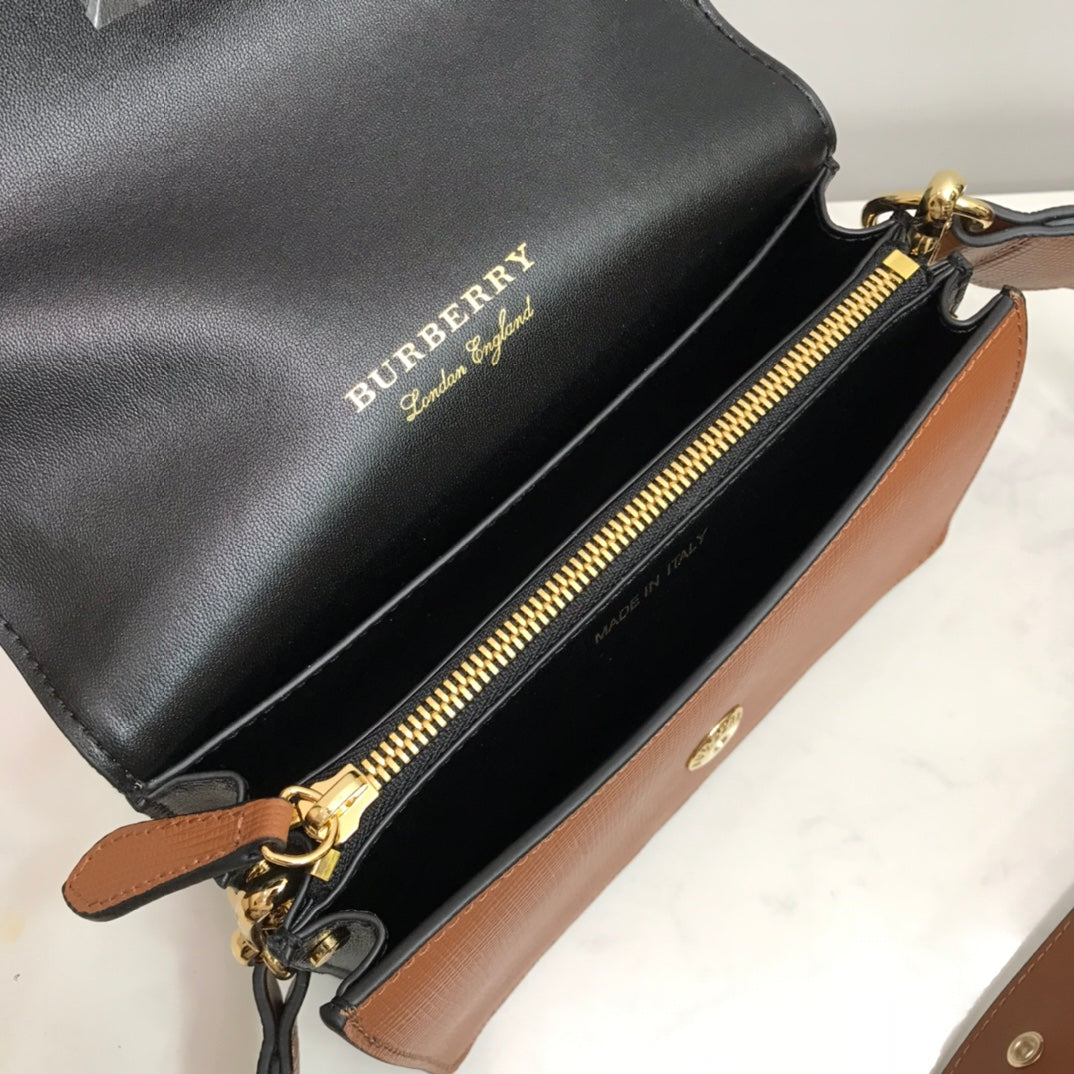 Small Bridle House Check And Buckle Crossbody Brown For Women, Bags 7.8in/20cm