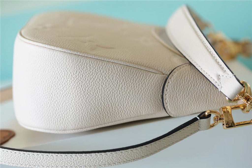 Louis Vuitton Bagatelle Monogram Empreinte Creme Beige For Women,  Shoulder And Crossbody Bags 22cm/8.7in Louis Vuitton M46099