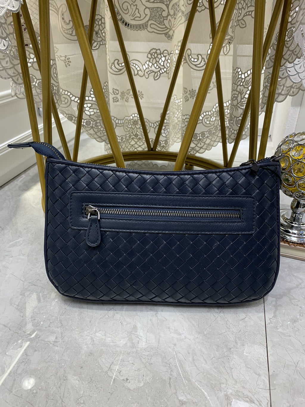Bottega Veneta Crossbody Bag Blue, For Women, Bags 9.4in/24cm
