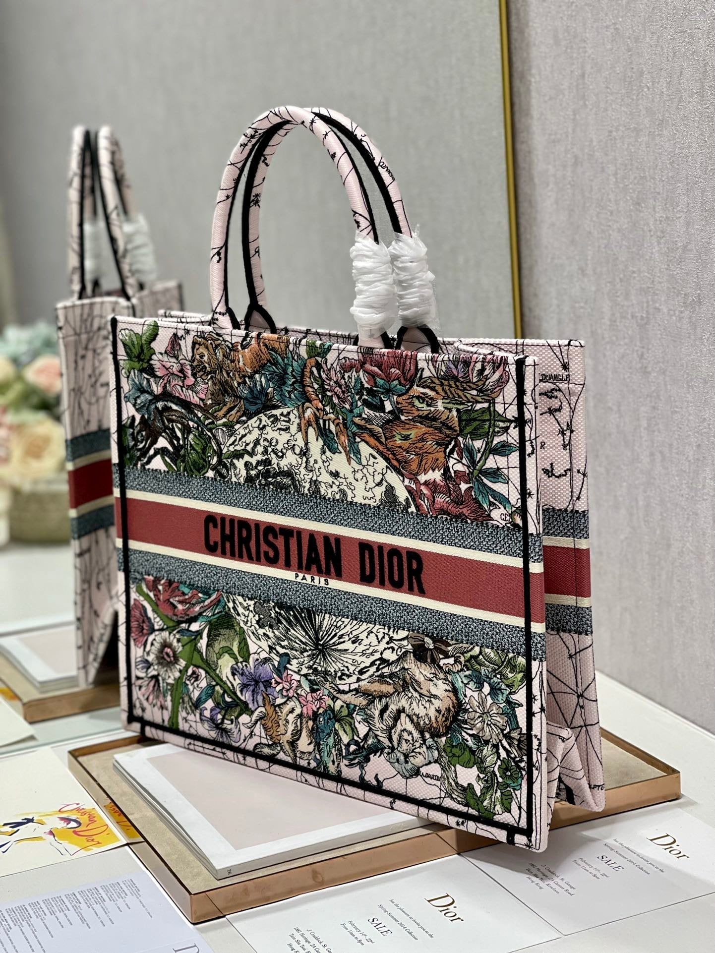 Dior Large Book Tote Multicolor Constellation Embroidery, Multicolor, For Women Women’s Handbags, Shoulder Bags, 42cm CD