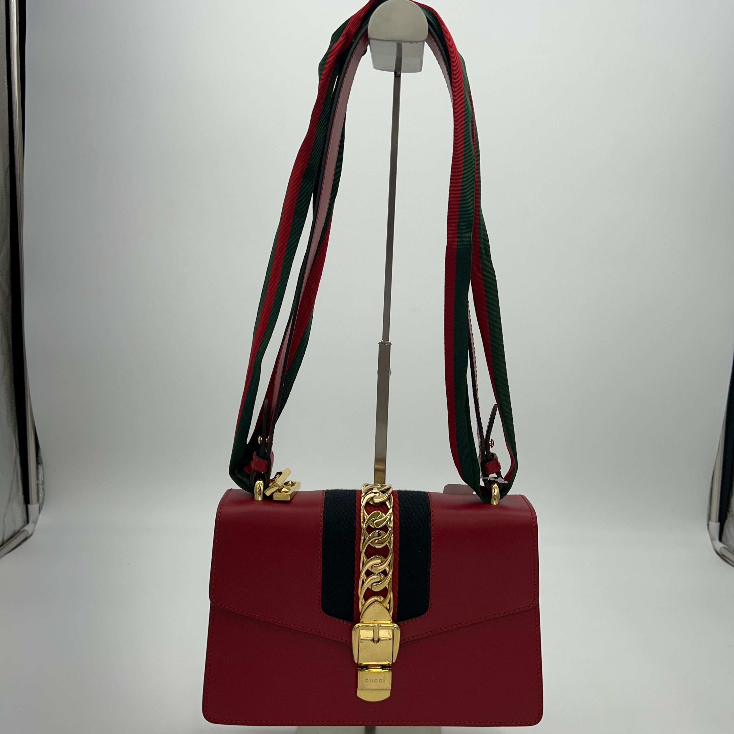 GUCCI Calfskin Small SyLouis Vuittonie Shoulder Bag gu9956tu