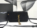 Top Quality Kate Tassel Small Shoulder Bag Black For Women 10.2in/26cm YSL 6042760UD7W1011