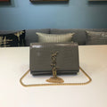 Top Quality Kate Small Chain Bag With Tassel In Embossed Green For Women 7.8in/20cm YSLÂ 