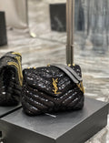 Top Quality Loulou Small Chain Bag Black For Women, Women’s Bags 9in/23cm YSL 494699FAAER1000