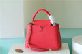 Louis Vuitton Capucines MM Taurillon Red For Women, Women’s Bags, Shoulder And Crossbody Bags 12.4in/31.5cm Louis Vuitton 