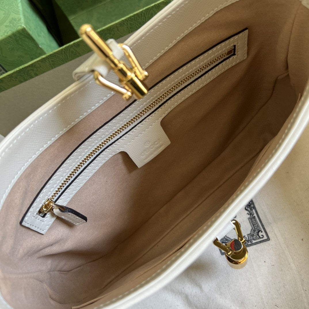 Gucci Jackie 1961 Small Shoulder Bag Beige And Ebony Gucci Supreme Canvas For Women 11in/28cm 636706 HUHHG 9794