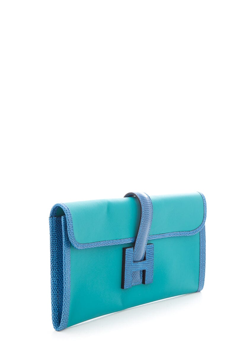 HermÃƒÆ’Ã‚Â¨s Blue Exotic Jige Handbag