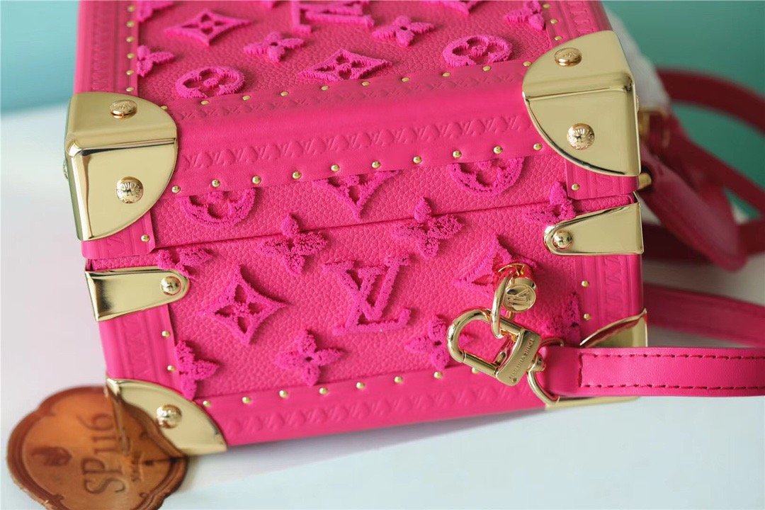Louis Vuitton Valisette Tresor Monogram Empreinte Pink For Women, Women’s Bags, Shoulder And Crossbody Bags 9.4in/24cm Louis Vuitton