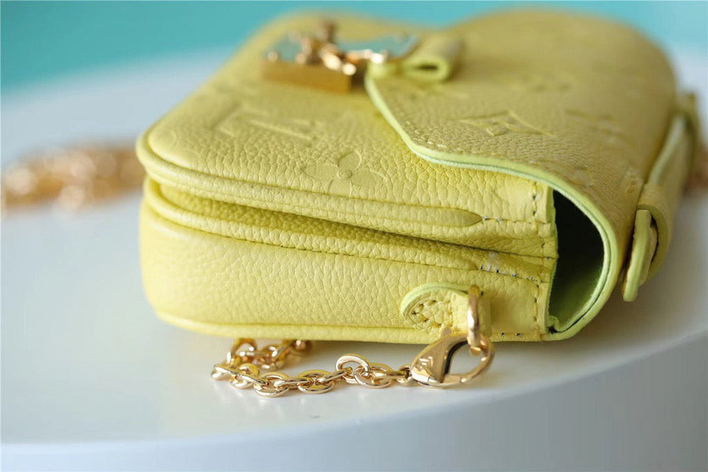 Louis Vuitton Micro Metis Monogram Empreinte Yellow For Women, Women’s Handbags, Shoulder And Crossbody Bags 5.5in/14cm Louis Vuitton M81407