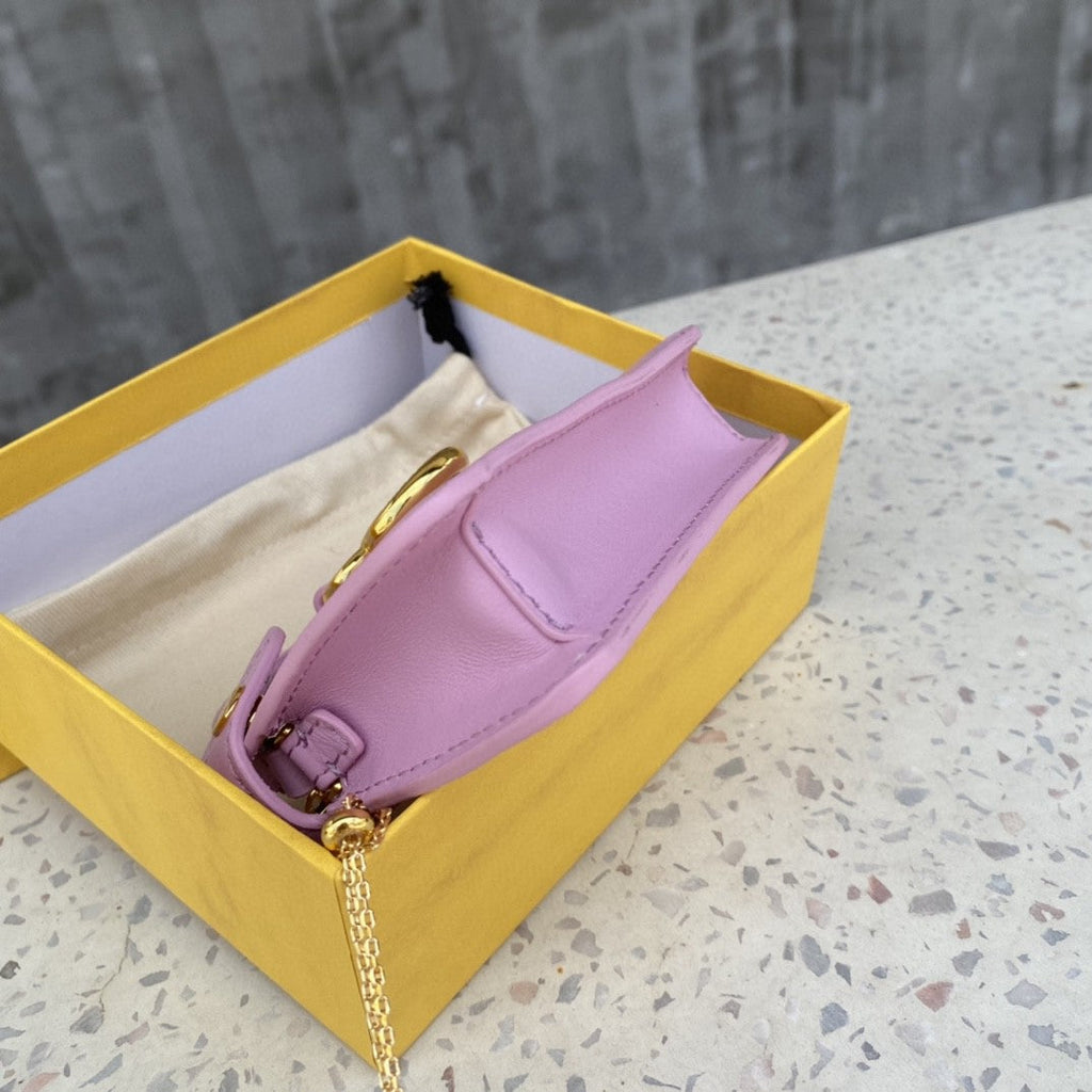 Nano Peekaboo Charm Crossbody Pink Bag For Woman 12cm/4.5in